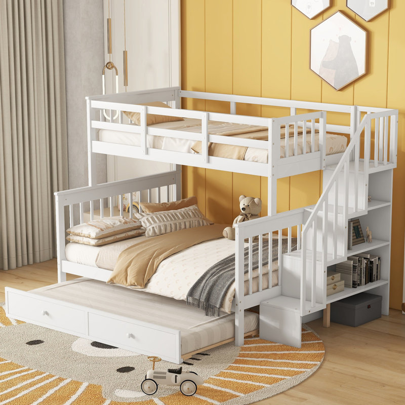 Abdeslam Kids Twin Over Full Bunk Bed with Trundle