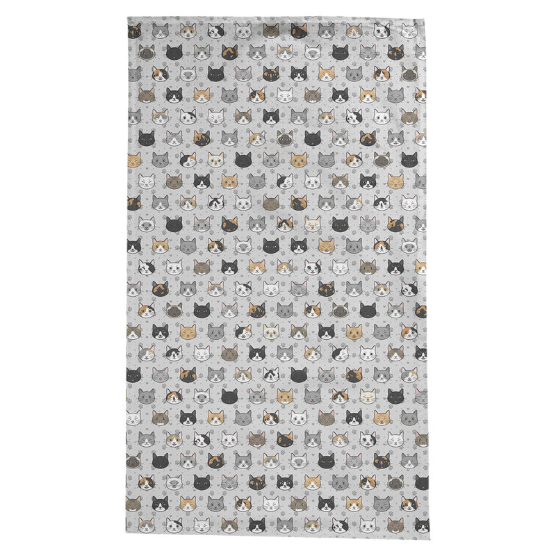 Nappe à motif chat kitty Avicia, Gris