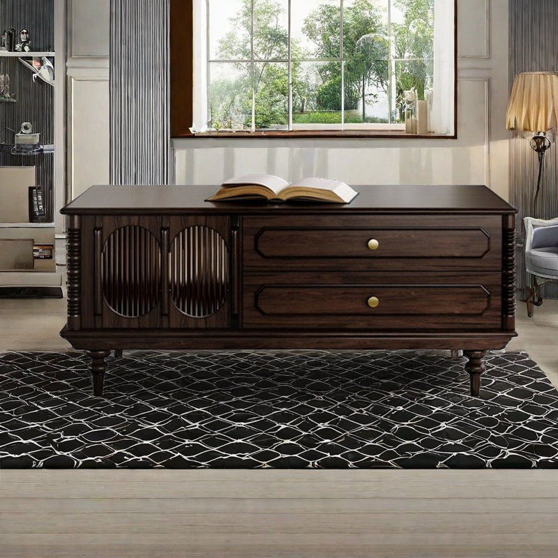 Table basse légère de style rétro luxueux, H 20,90 po x L 47,20 po x l 23,60 po