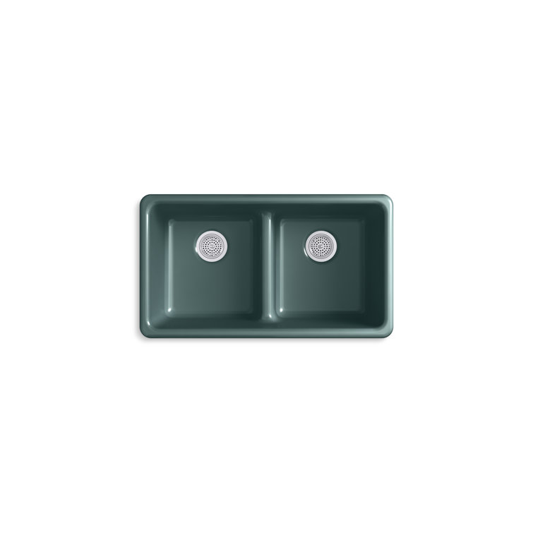 IronTones® Kohler 33" L x 18.75" W Drop-in Smart Divide Double-Equal Kitchen Sink