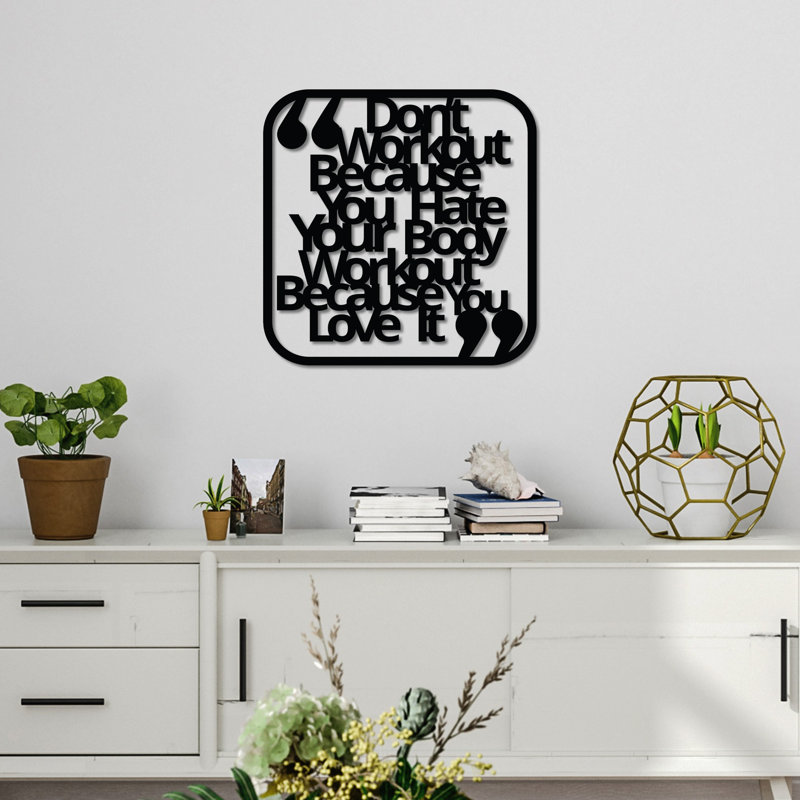 Élégant accessoire mural en métal noir, 19,7 po x 19,7 po | 100% métal durable, épaisseur: 0,06 pouce | Décoration élégante, parfaite pour les murs de salon, de bureau et de galerie, poids léger de 2,7 lb