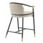 26" H Upholstered Counter Stool with Metal Frame (Set of 2)-Almond