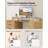 55" Fluted Executive Office Desk With Storage Shelf & File Drawer-1733733908