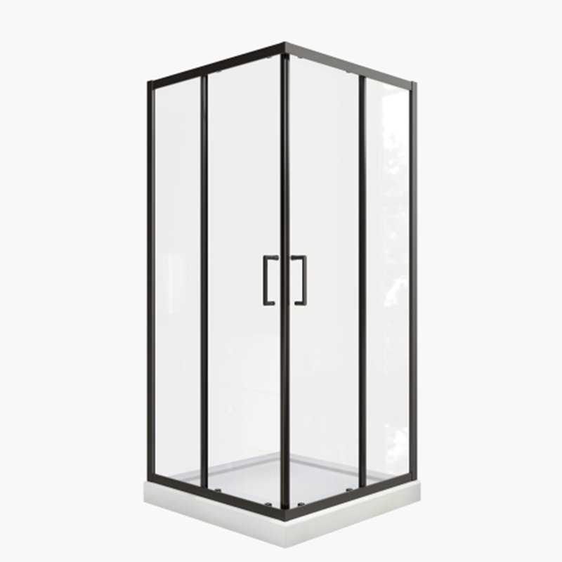 Porte de douche coulissante encadrée avec verre trempé Neo-Angle