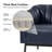 Byanka Industry 27.5" Wide Faux Leather Chair with Channel Tufting and Metal Leg-1202934950