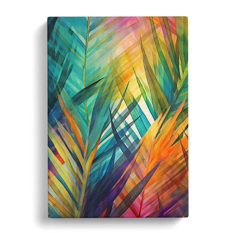 Palm Leaf Abstract No.3 - Wrapped Canvas, 76cm H x 50cm W x 3cm D