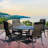 Hisham 4 - Person Patio Dining Set Umbrella Hole Included Round Table