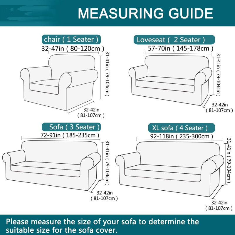 Polyester Box Cushion Sofa Slipcover