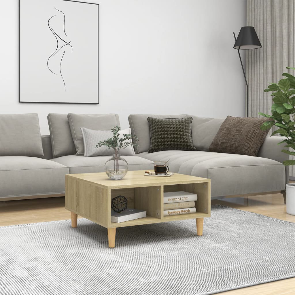 Vidaxl Coffee Table Sonoma Oak Engineered Wood Couch Table Indoor Furniture - Image 3