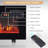 Carsten 60" 3-in-1 Electric Fireplace Insert with Adjustable Color Flames & Fire Cracking Sound-1439548249