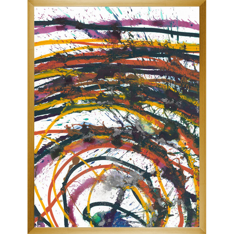 Couleurs Primaires III, art mural encadré, H 41,75 po x l 31,75 po, Or