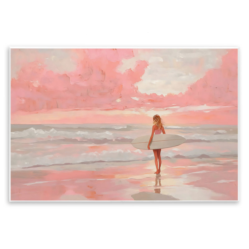 Plaque murale «Pink Sky Surfer», design par LSR Design Studio, H 10 po x l 15 po