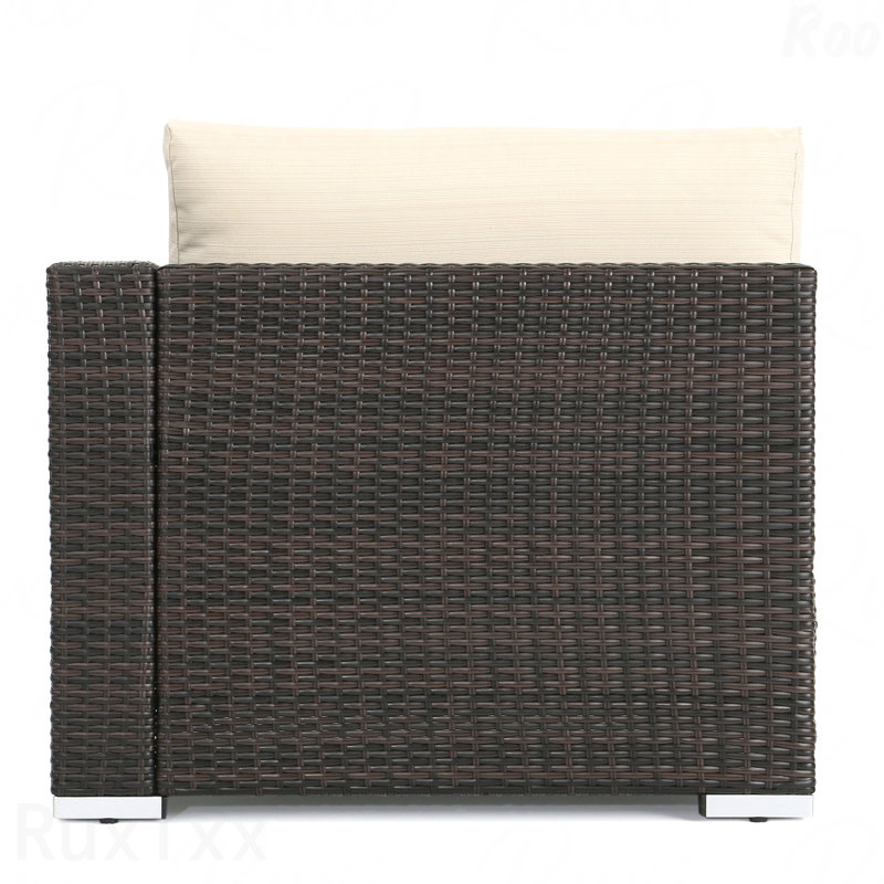 Fauteuil de patio droit Mbrn + Alu, Dark Brown
