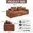 88.58''W Uphostery Sofa With Square Arm-682264673