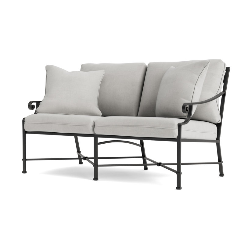 Venetian Outdoor 2 - Seat Loveseat, Textured Pewter, Fusion Dove