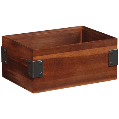 GET Enterprises WB-1294WD-W Urban Renewal Walnut Rectangular Stackable Wood Display Box 8B7803448F7E496D9A9C9B5F04CE76FA