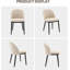 Chaises de salle à manger (ensemble de 4), chaises d'appoint de cuisine modernes en tissu avec coussins épais et pieds en bois-1763429068