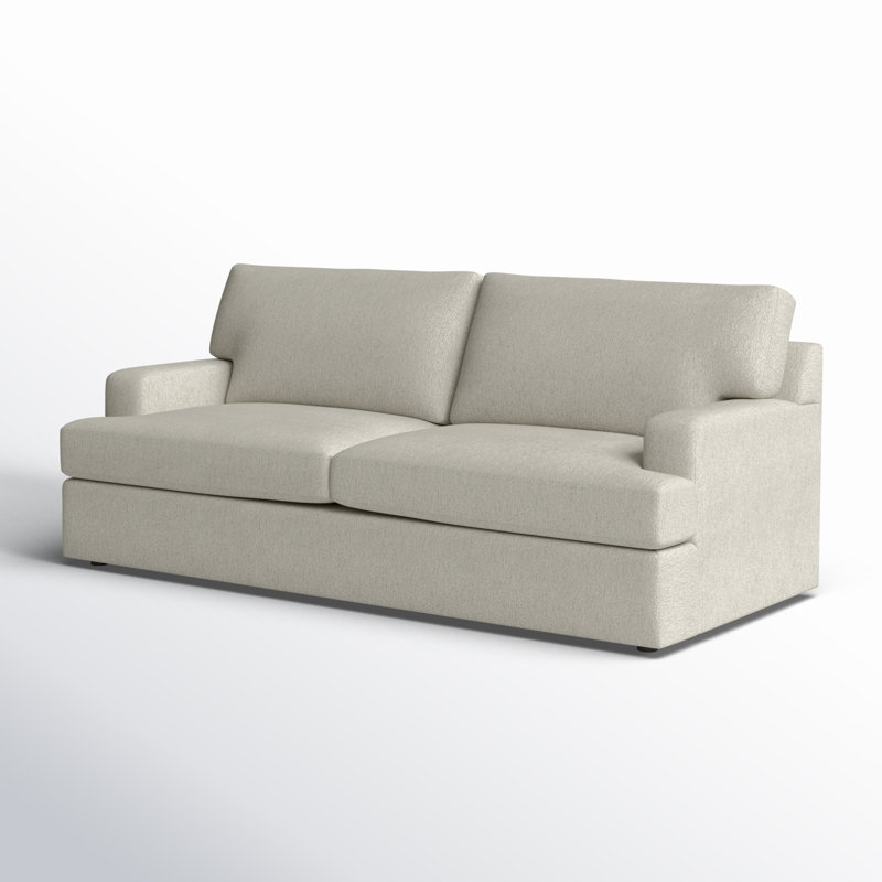 Canapé-lit rembourré sur mesure 84 po Cleo, Tissage de billard cendré