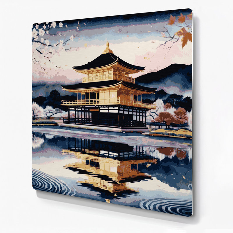 Art mural gris en villes, villes, Japon, H 12 po x l 12 po