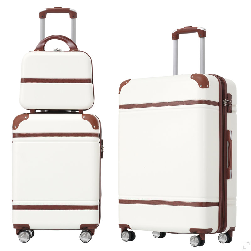 Hardshell ensembles de bagages 3 pièces 20 "+ 24" Valise Valise avec serrure TSA