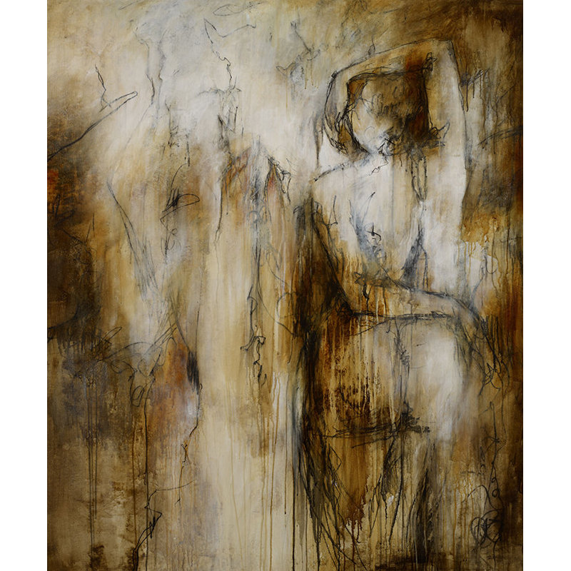 Waiting Print by Chelsea Art Studio, 43" H x 36" W x 1.5" D, Knife Gel