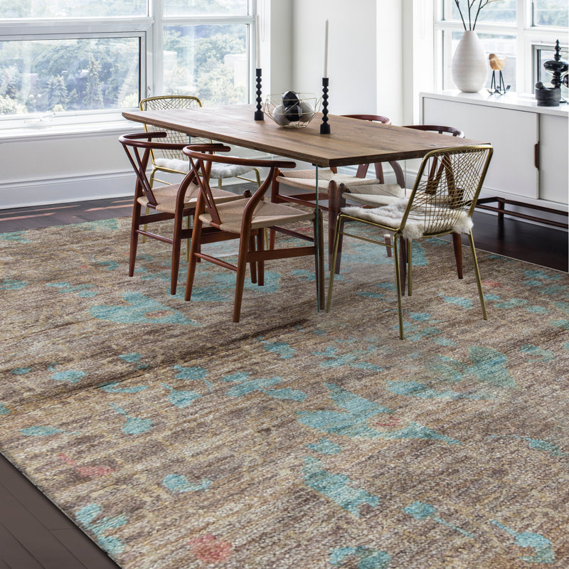 Hand-Knotted High-Quality Brown Area Rug