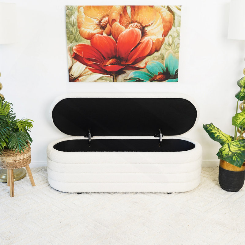 Banc blanc Cabana avec rangement