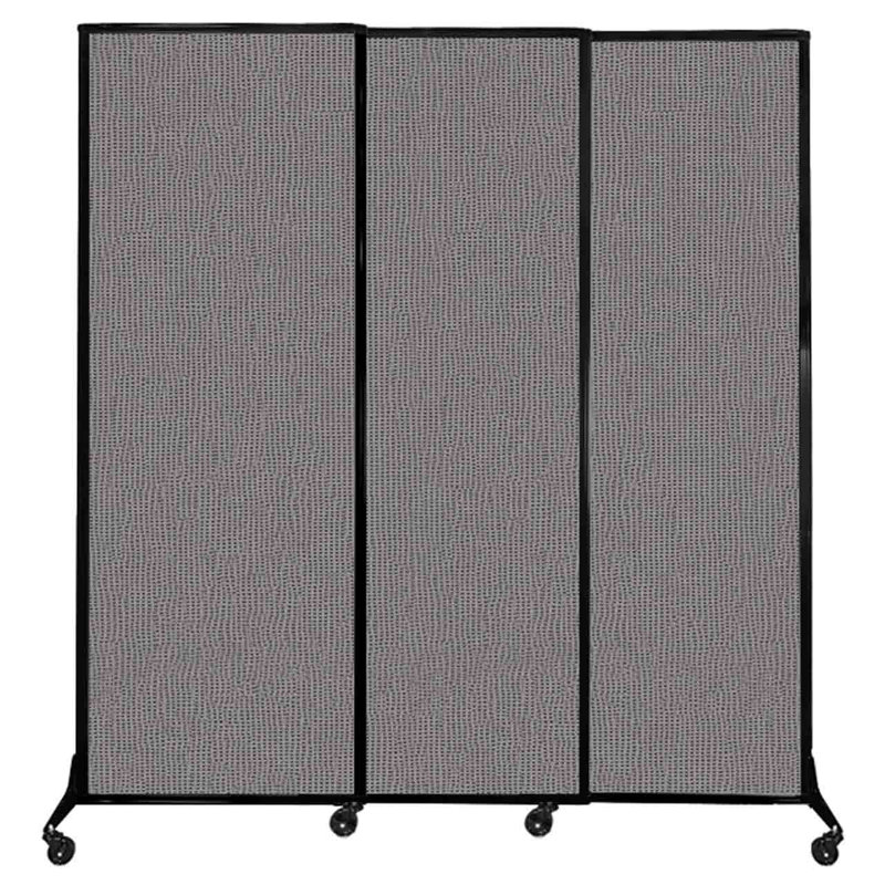 Cloison coulissante à 3 panneaux QuickWall, H 88 po x l 84 po, Ardoise