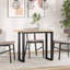 Dining Table O-Frame 75.5 Cm Solid Wood Pine And Steel-2044080926