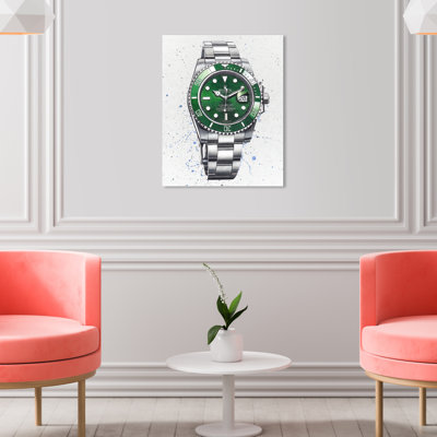 Rolex Emerald Painting on Canvas Rolex Emerald Painting on Canvas