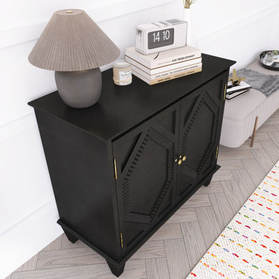 Retro Wooden Sideboard Buffet Cabinet With Storage