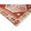 Tapis de couloir unique en laine noué à la main de style années 1960 de 3 pi 4 po x 9 pi 6 po en rouge / beige / mauve