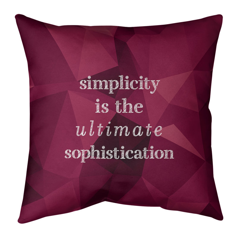 Reversible Throw Pillow, 36" x 36", Purple/Dark Purple