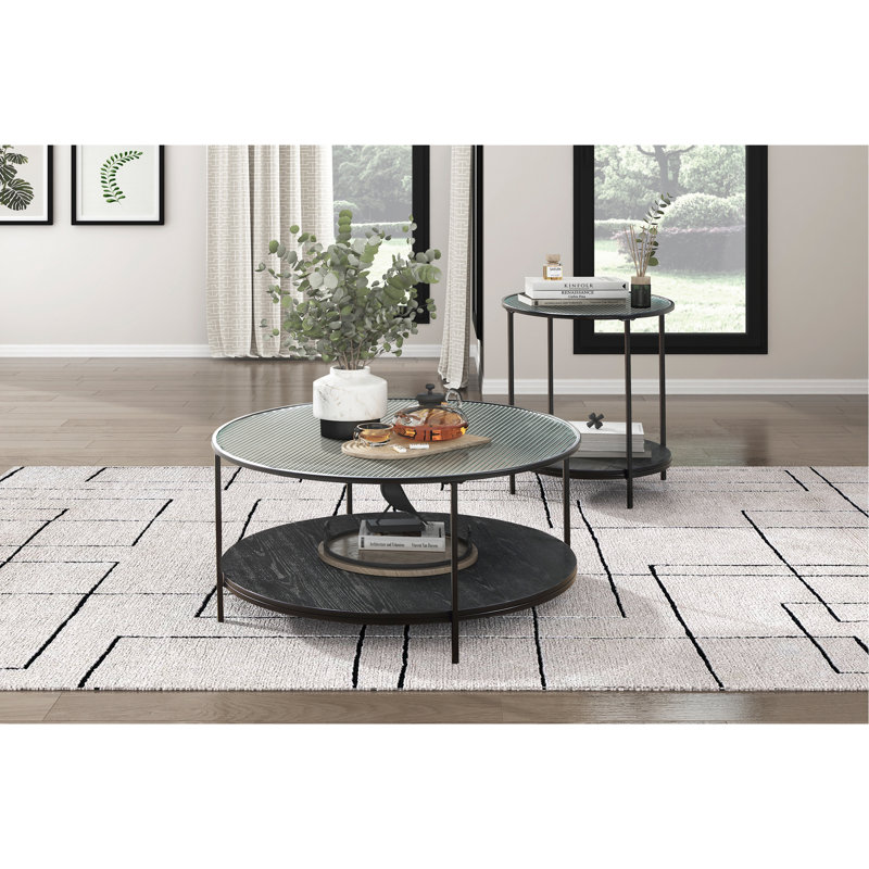 Ensemble de 2 tables d'appoint modernes 2 pièces