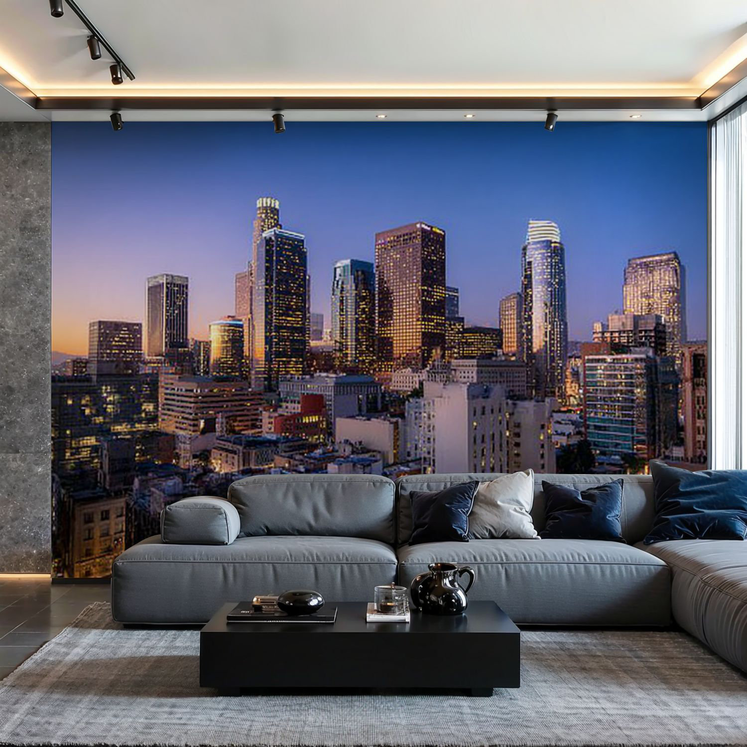 Ivy Bronx Peel and Stick Wallpaper Wall Mural Downtown Los Angeles ...
