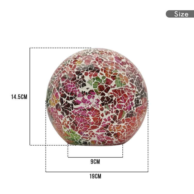 Naidu 14.5cm H Glass Round Pendant Shade ( Uno ) in Multicolour