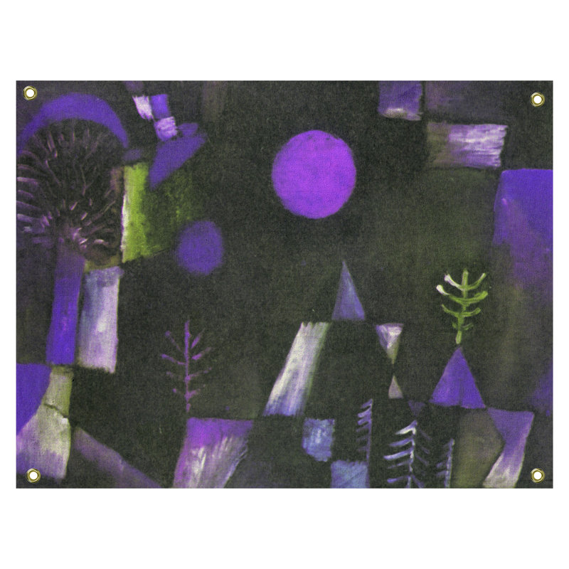Tapisserie murale full moon Maly, H 37,5 po x l 27,5 po, Mauve