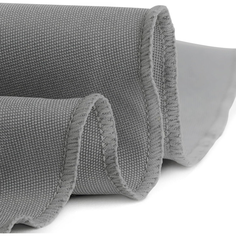 Ambee Round No Pattern Polyester Tablecloth, 132" Round, Charcoal
