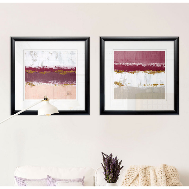 «Springtime In Sedona I», ensemble de 2 reproductions encadrées, Cadre noir