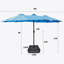 Parasol d'extérieur rectangulaire à double face avec lumière et base pour un ombre ultime-966637090
