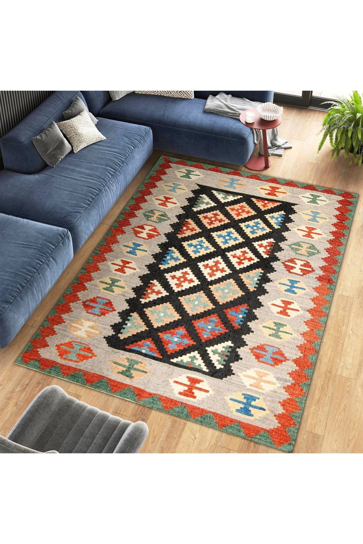 Hokku Designs Cosmos Collection Modern Shiny Acrylic Area Rug | Wayfair