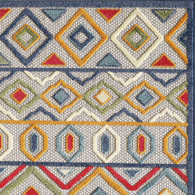 3’ X 5’ Multi Aztec Pattern Indoor Outdoor Area Rug