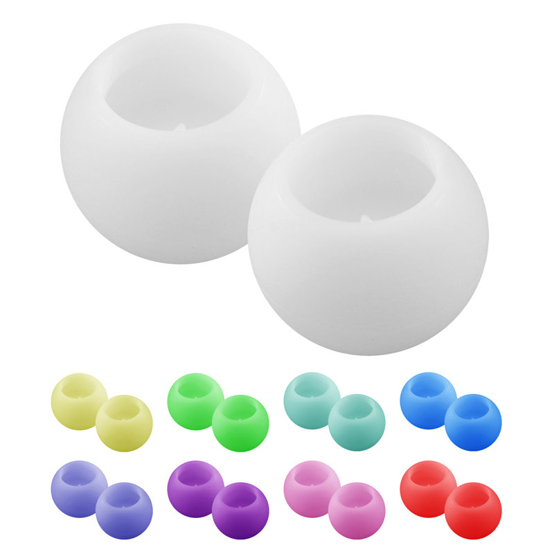 Battery Operated Wax LED Candles, Colour Changing -Set Of 2