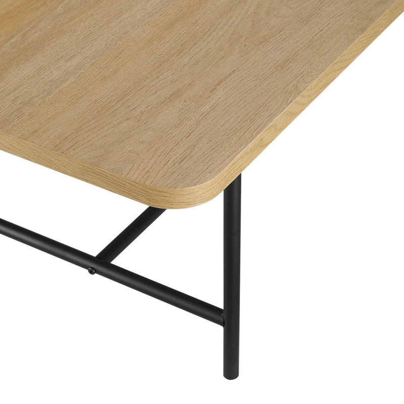 Ensemble de tables basses 2 pièces, Noir, Chêne côtier