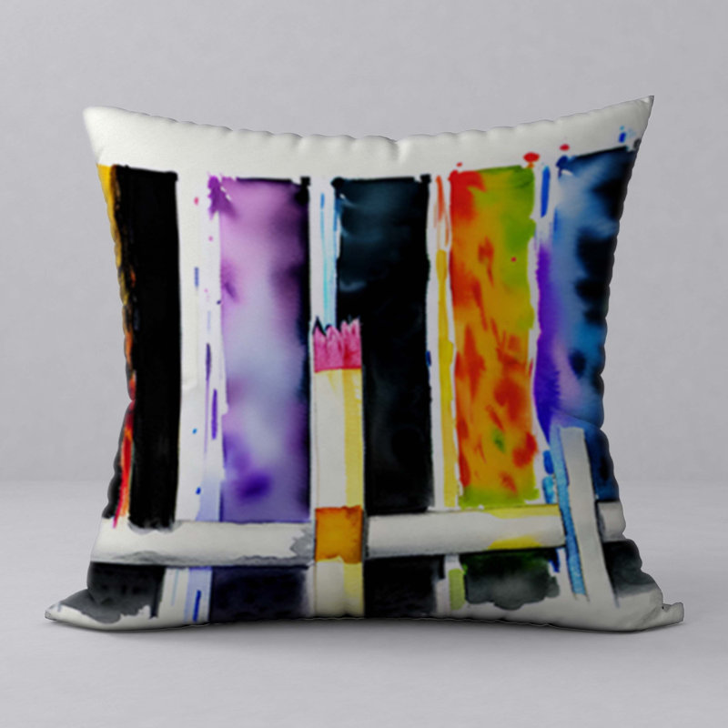 Abstract Reversible Throw Pillow