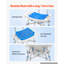 Shower Chair with Backrest, 500LBS Capacity Heavy-Duty Bath Seat for Inside Shower or Tubs, 3-Level Height Adjustable Bathroom Bathtub Chair for Elderly Disabled Injured
