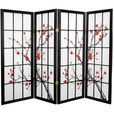 48" Low Cherry Blossom Shoji Room Divider