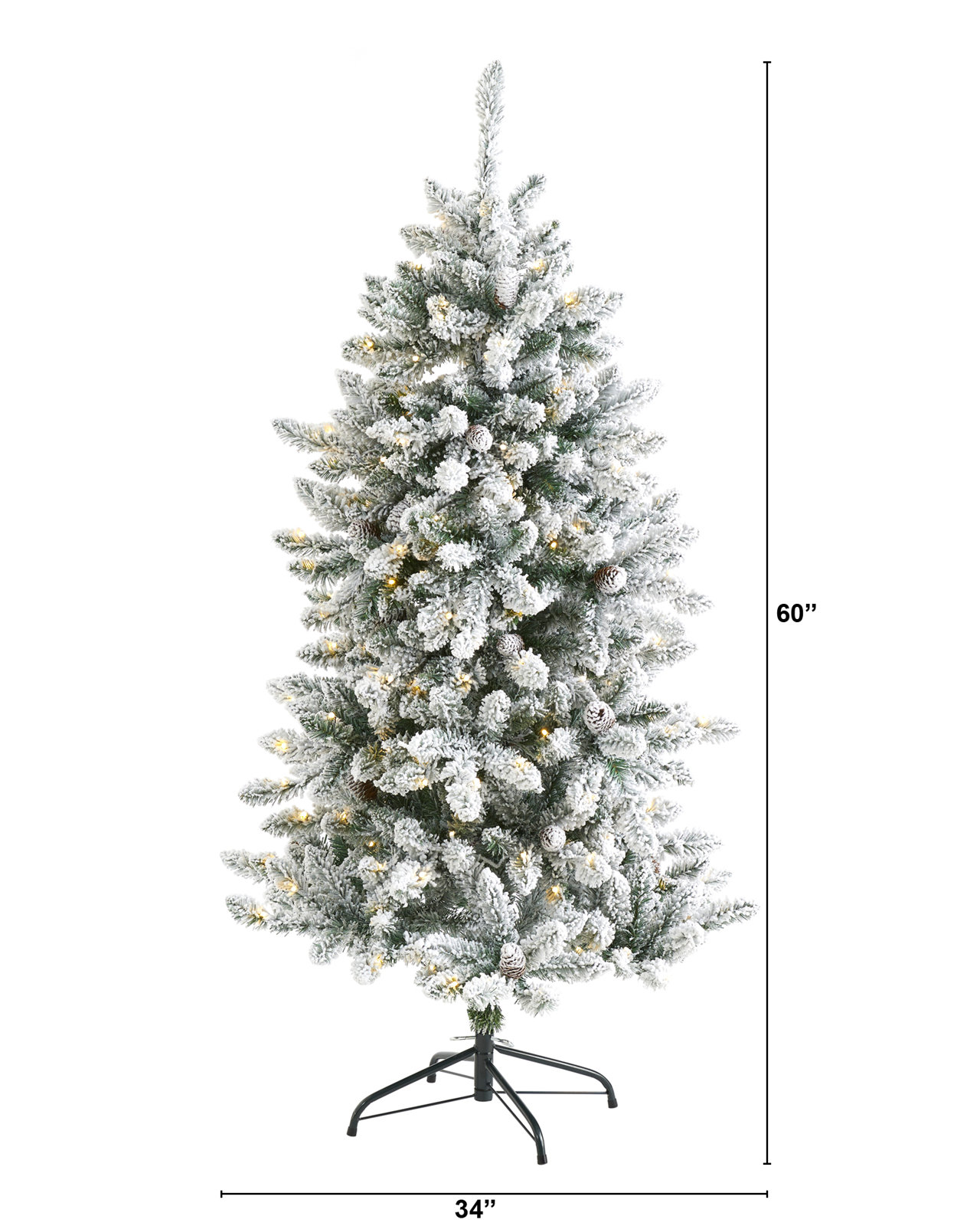 Lighted Artificial Christmas Tree, 5' H