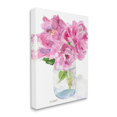 " Peonies In Classic Canning Jar " by Melissa Hyatt LLC