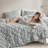 Bailey Gray Diamond Pucker Woven Wrinkle Resistant 4-Piece Full/Queen Comforter Set-110406104-110406107